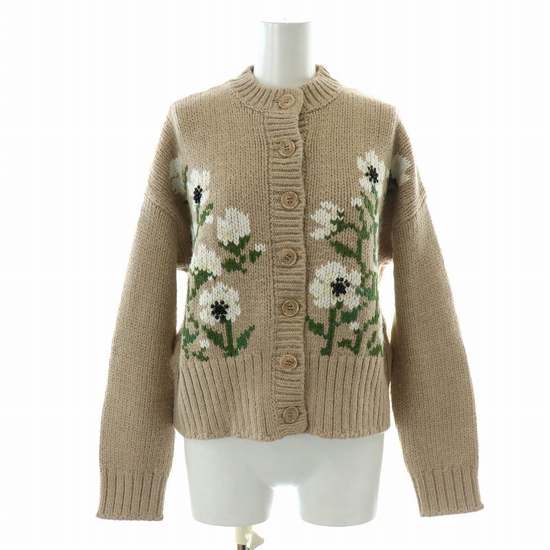 SEVEN TEN by MIHO KAWAHITO ニット　カーディガン　花柄 レディース SEVEN TEN by MIHO KAWAHITO ニット カーディガン 花柄