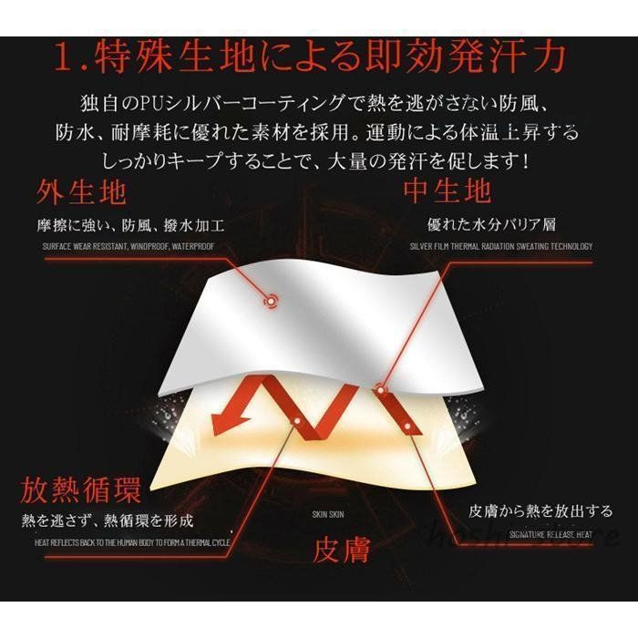 サウナスーツ メンズ 上下セット ダイエット トレーニング スポーツ プ スポーツウェア 部屋着 減量着 ジムウェア ランニングウェア 強力発汗 vii4w274082