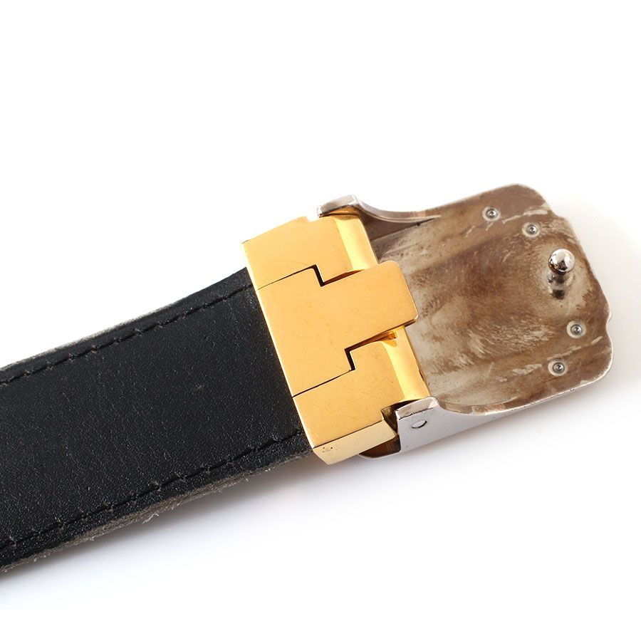MWH25007 Cartier カルティエ レザー ベルト ブラック ゴールド