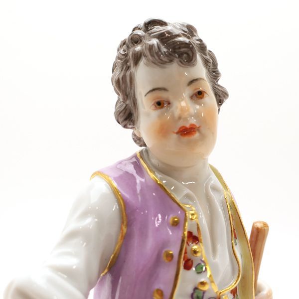 MEISSEN マイセン ガーデナーの子供たち 庭師 少年 ぶどう 鍬