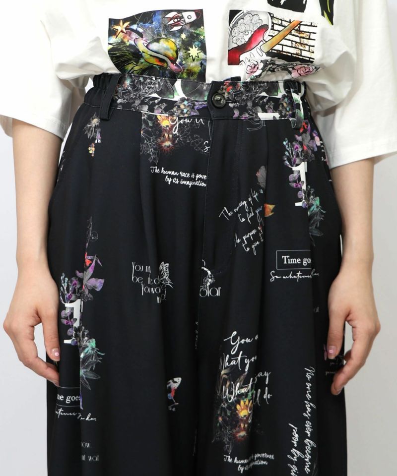 イズスカラー552254：数字と花蝶 総柄パンツ - メルカリ 