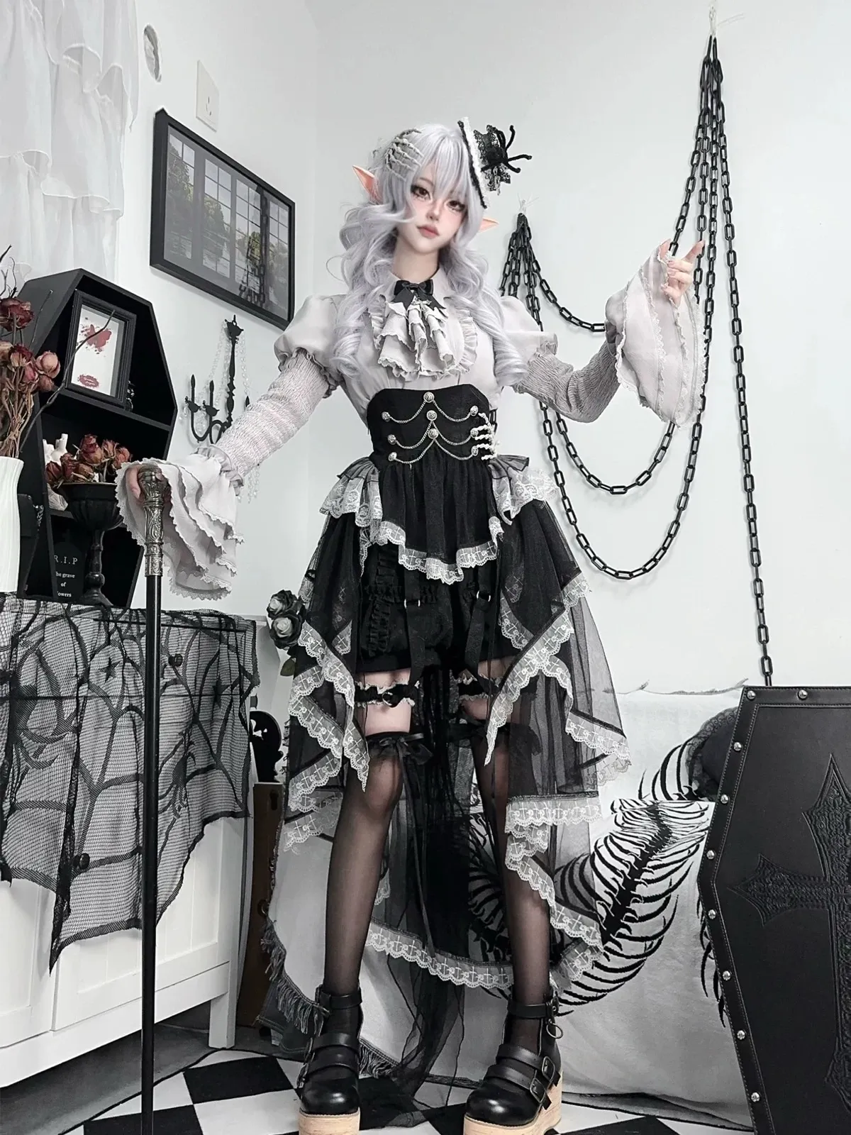 セットアップ サブカル 服 ブラウス スチームパンク アンティーク