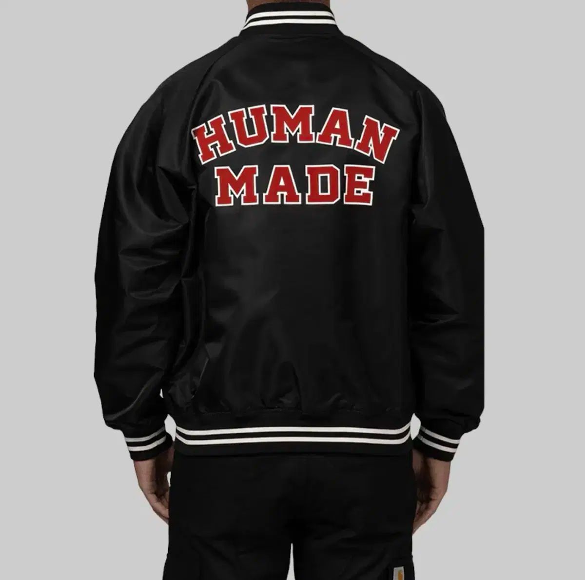 human made ナイロン スタジアム ジャケット L ブラック