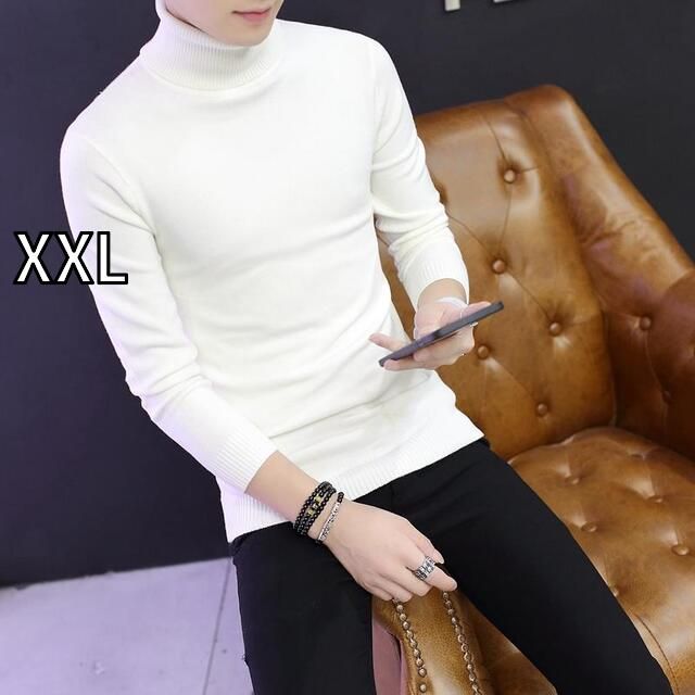 [XXL]メンズ ファッション 服  オシャレ シンプル 大人 かっこいい 大きいサイズ ストリート 紳士服  秋冬 韓国スタイル スリム セーター 無地 タートルネック セーター プルオーバーシャツ