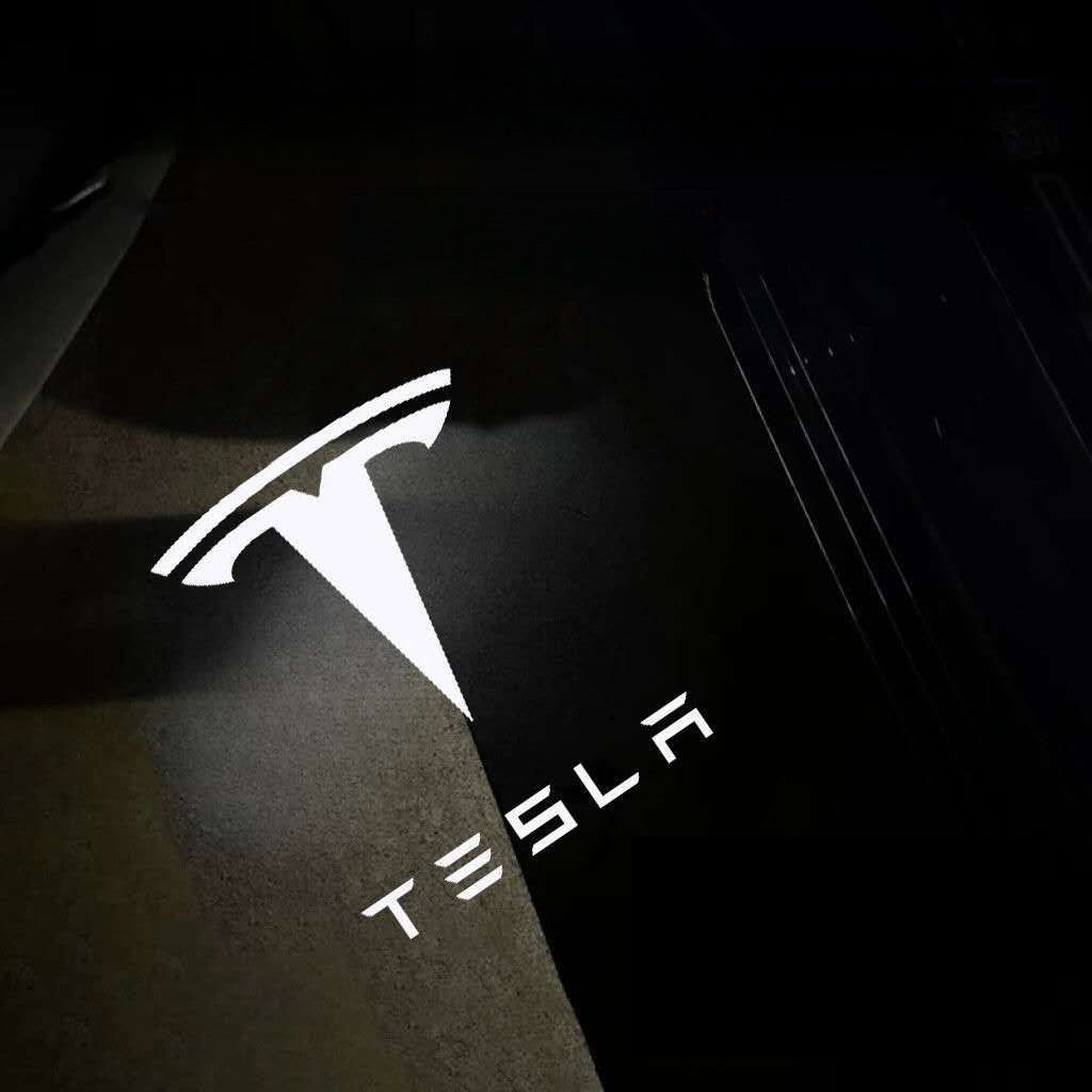 Tesla テスラ専用 ドア ロゴ カーテシランプ 左右2個 純正交換 ガラス
