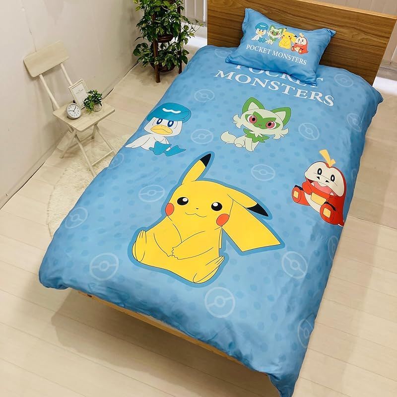 Amazon.co.jp: MORIPiLO ポケモン 布団カバーセット (ピカチュウ