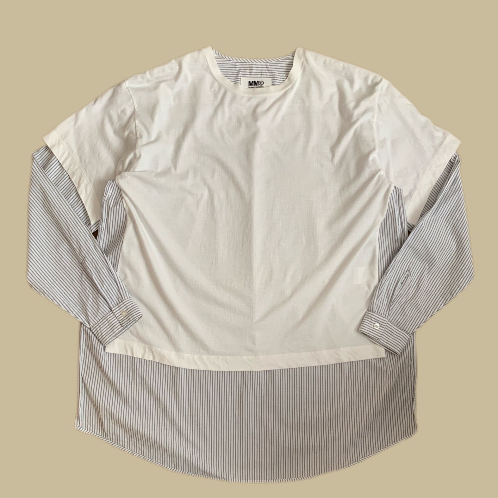 MM6 Maison Margiela マルジェラ カットソードッキングシャツ - メルカリ