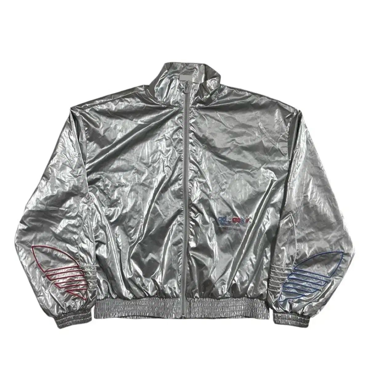 adidas アディダス ウーマンズ メタリック ウィンドブレーカー トラックトップ XS