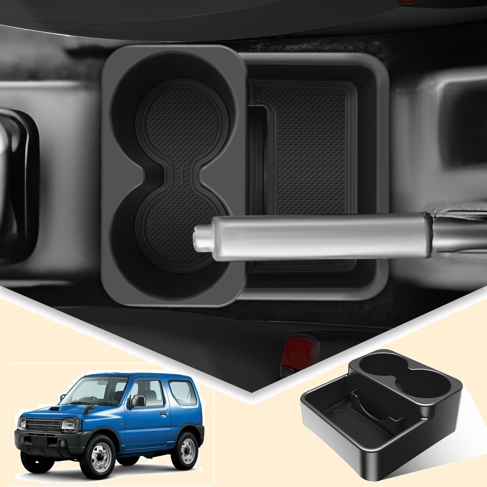 BIBIBO スズキ ジムニー JB23 JB33 MT専用 コンソールボックス ジムニー アクセサリー コンソールトレイ ジムニー パーツ 収納ボックス 小物収納 小物入れ 滑り止め