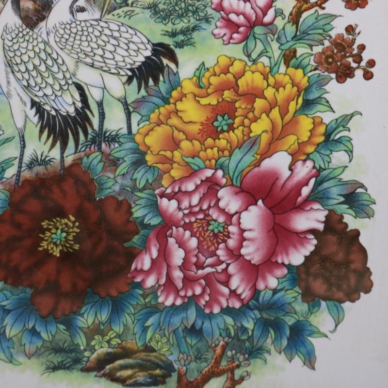 景徳鎮 花鳥図陶板画 書斎 装飾品 工芸品 美術品 置物 - メルカリ