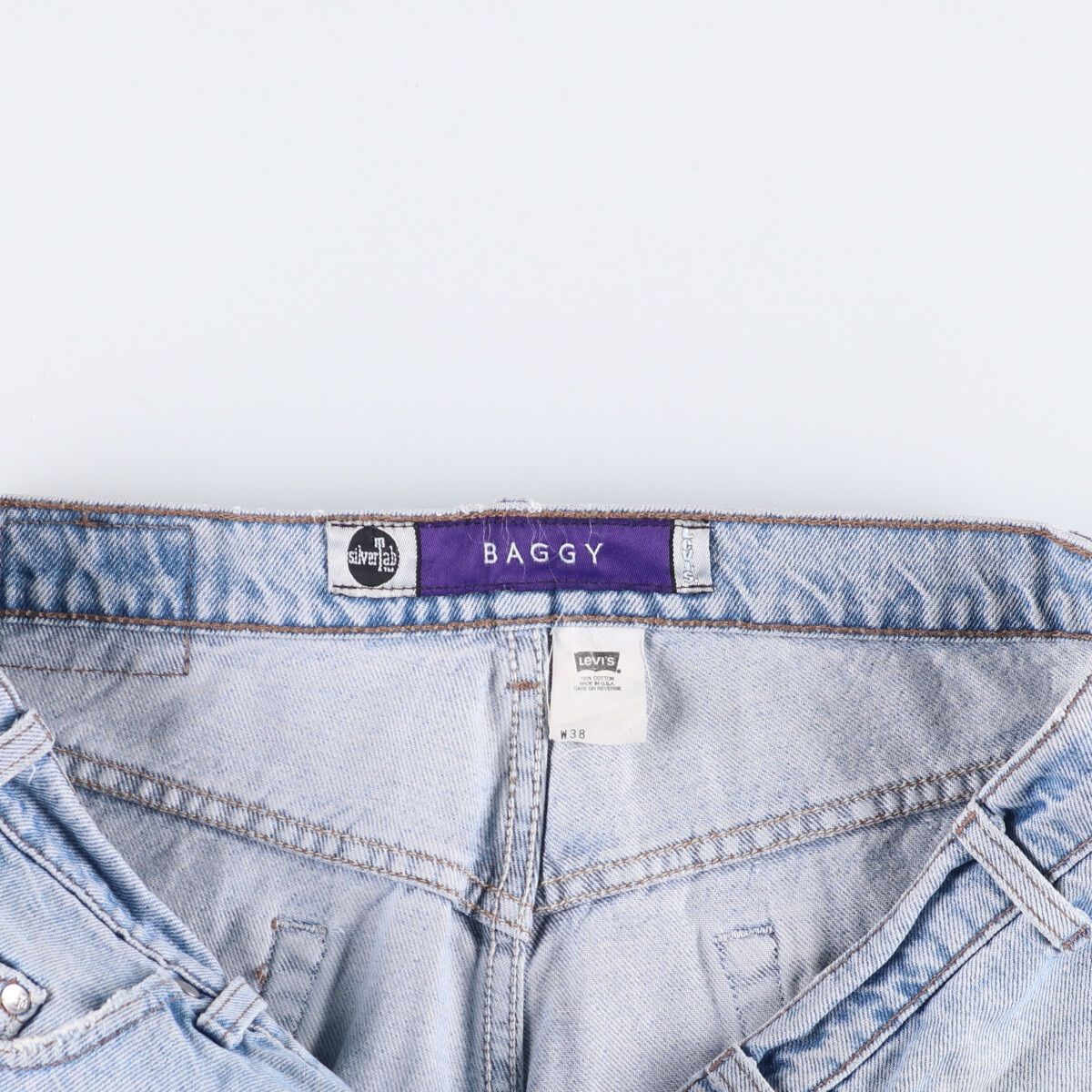 古着 90年代 リーバイス Levi s SILVER TAB シルバータブ BAGGY バギー デニムショーツ ハーフパンツ ジョーツ eaa587969 KIN-KAAI_COM