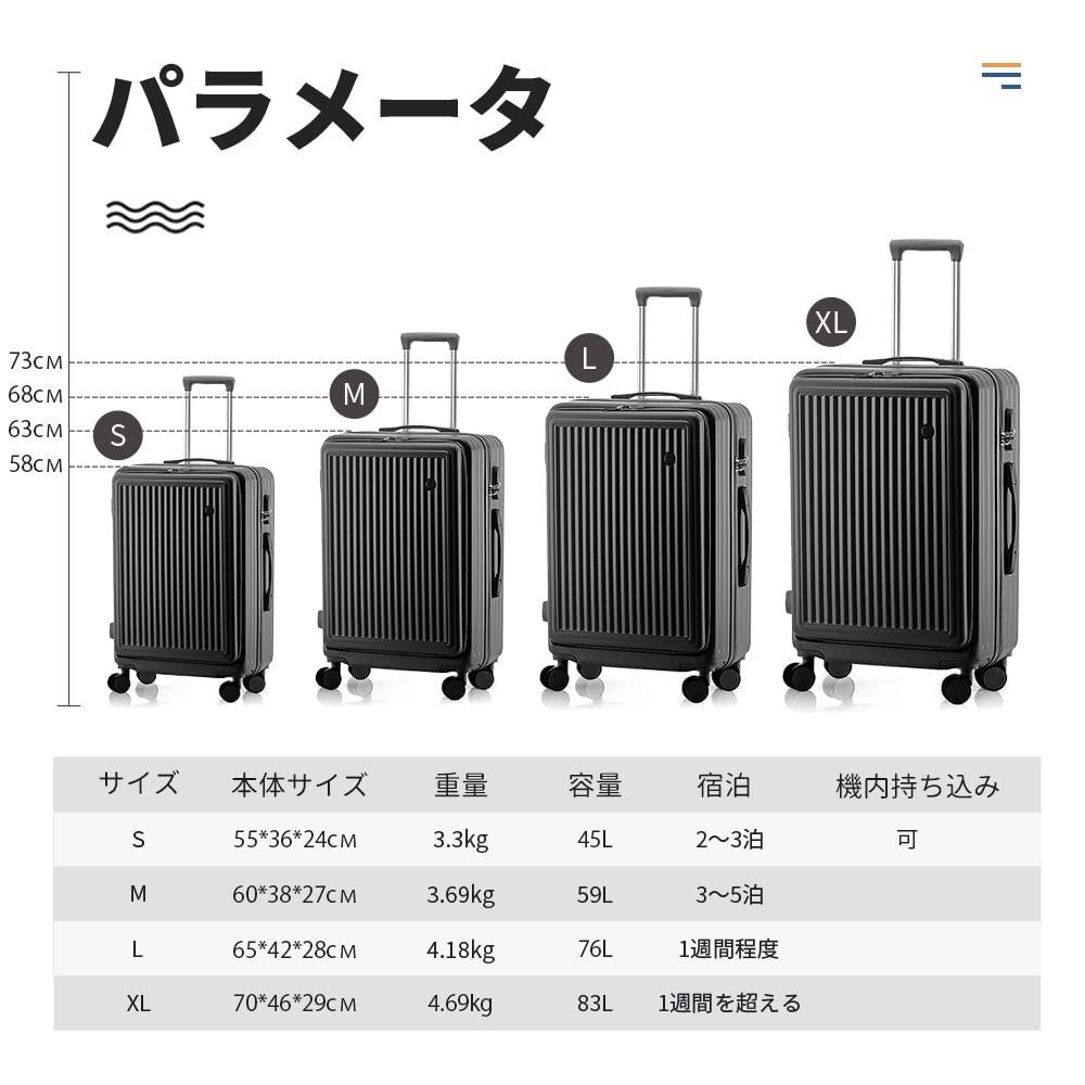 在庫セール】コロコロバック 国内旅行 suitcase フロントオープン型