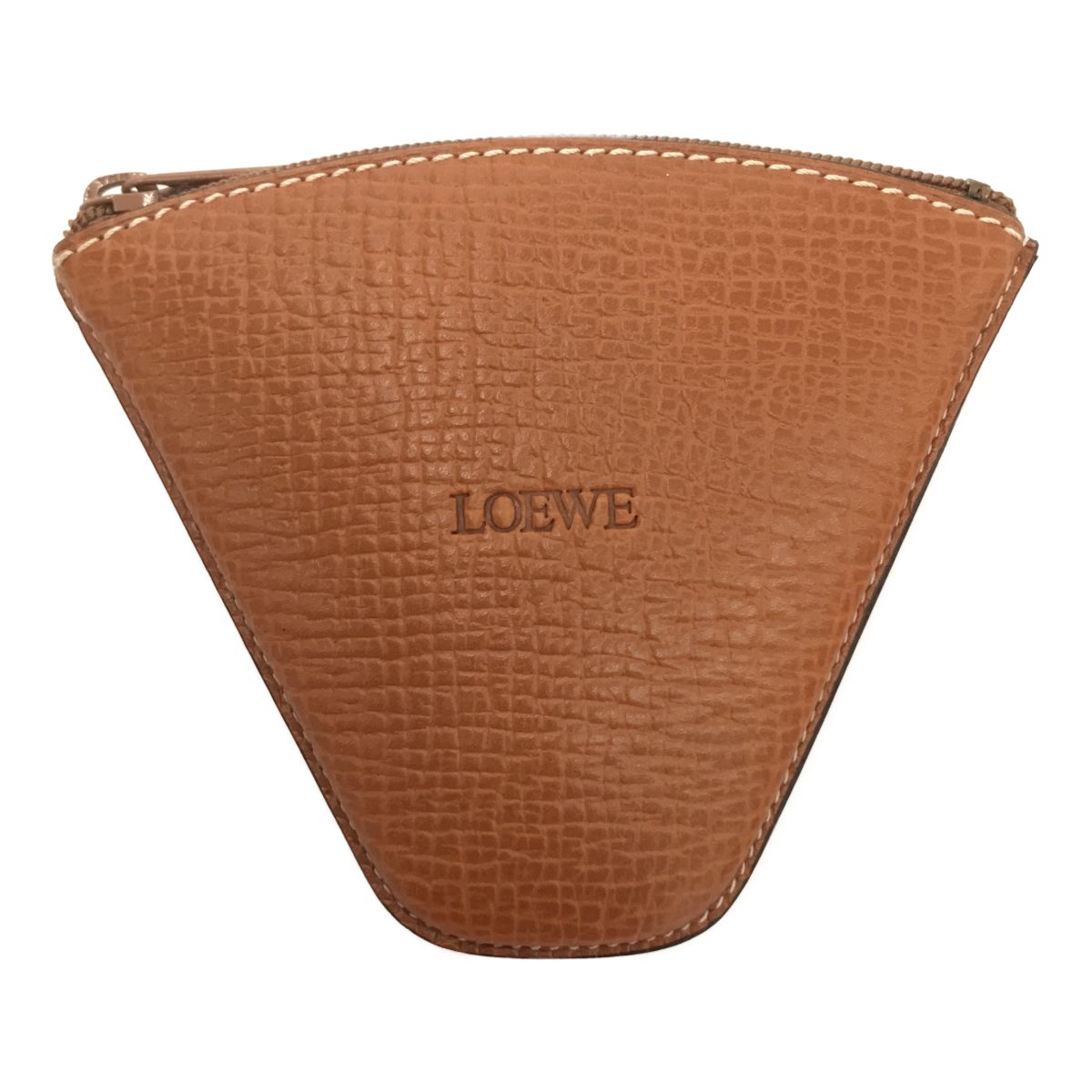 LOEWE ロエベ コインケース ロゴ レザー ブラウン - USED MARKET