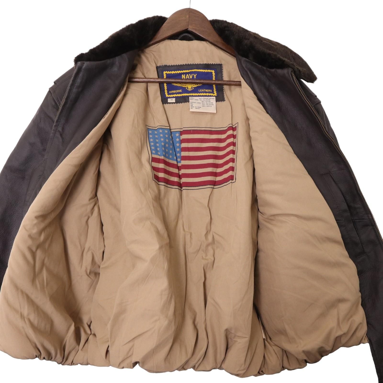 90年代 NAVY AIRBORNE LEATHERS G-1 フライトジャケット レザー 