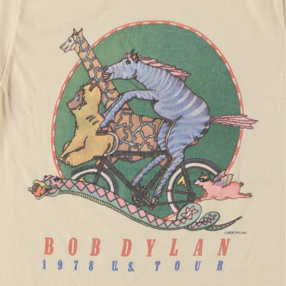古着 BOB DYLAN ボブディラン アニマル柄 バンドTシャツ バンT レディースXS相当 ヴィンテージ eaa585194 WWW_OLIVIERBERNSTEIN_COM