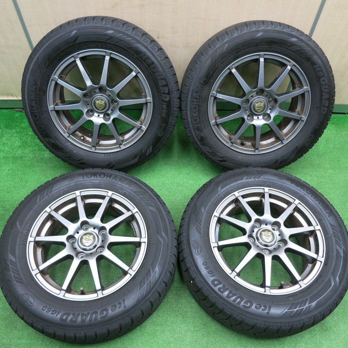 4本価格 スタッドレス 195|65R15 ヨコハマ アイスガード iG60 社外 アルミ 15インチ PCD114.3|5H 4111301TNス