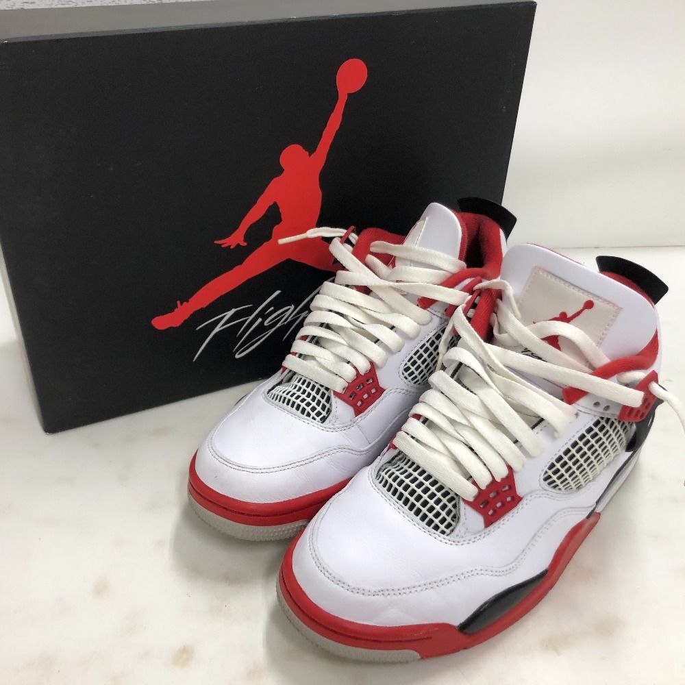 02w11669 ナイキ NIKE  AIR JORDAN 4 RETRO  ホワイト  28.0cm ベトナム製 メンズ  箱あり  スニーカー  DC7770-160  【中古品】