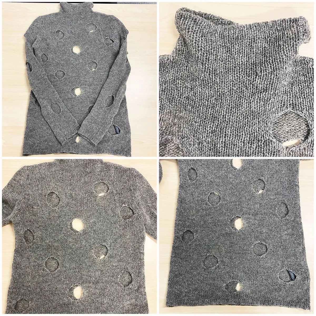 PRADA プラダ モックネック 穴あき ニット サイズ40 - メルカリ