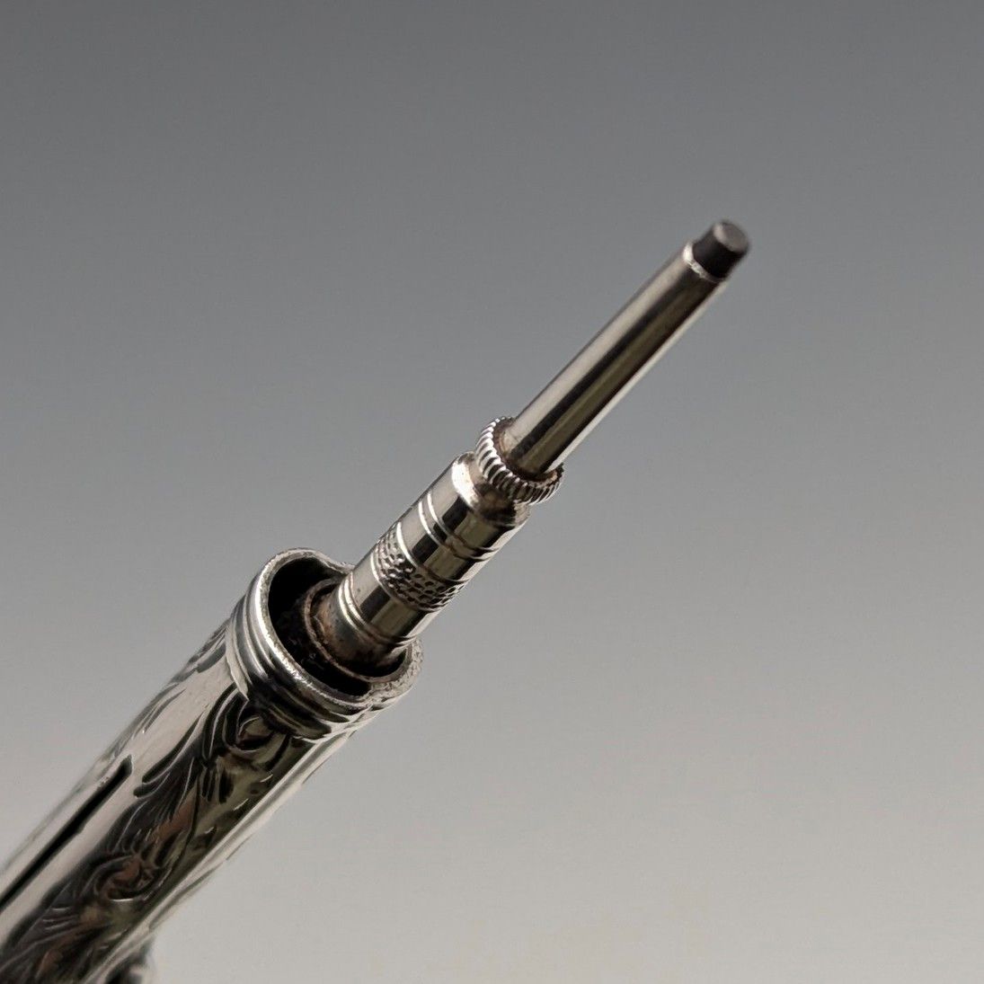 1905年頃 アンティーク 純銀製製 推進式ペンシル＆つけペン 90-112mm
