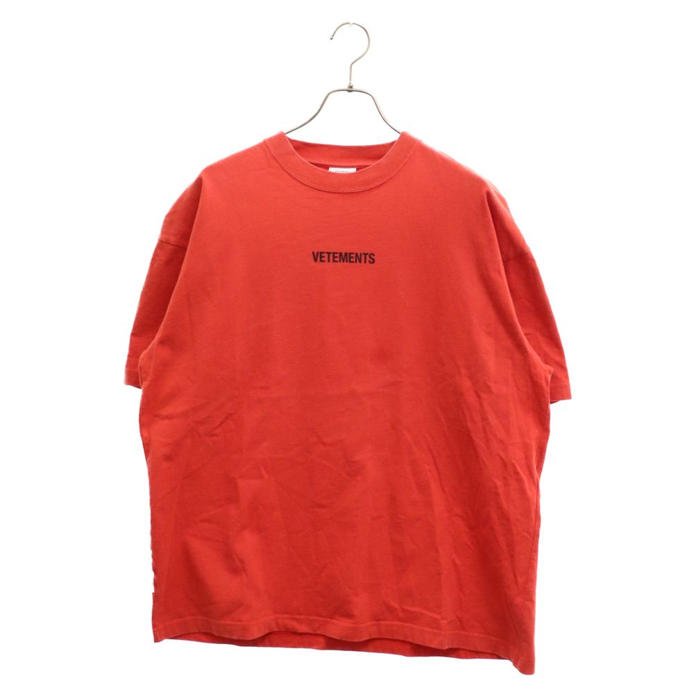 VETEMENTS (ヴェトモン) 19AW LOGO T-SHIRTS ロゴプリント オーバーサイズ クルーネックTシャツ レッド  UAH20TR611 - メルカリ