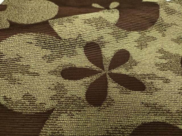 平和屋着物○西陣 都謹製 両面 六通柄袋帯 梅 シルエット 反端付き