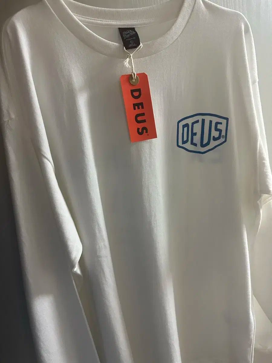 DEUS EX MACHINA デウスエクスマキナ 聖水 ロングスリーブ Tシャツ 白 ミッドナイトブルー