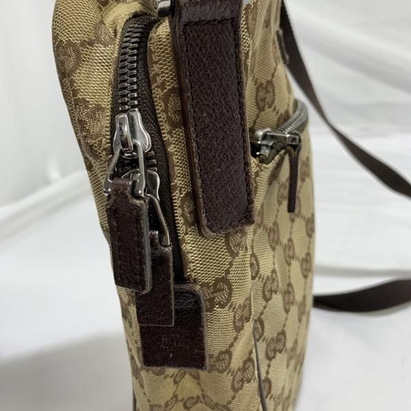 中古GUCCI GGキャンバス ショルダーバッグ 03136 200047 ブラウン