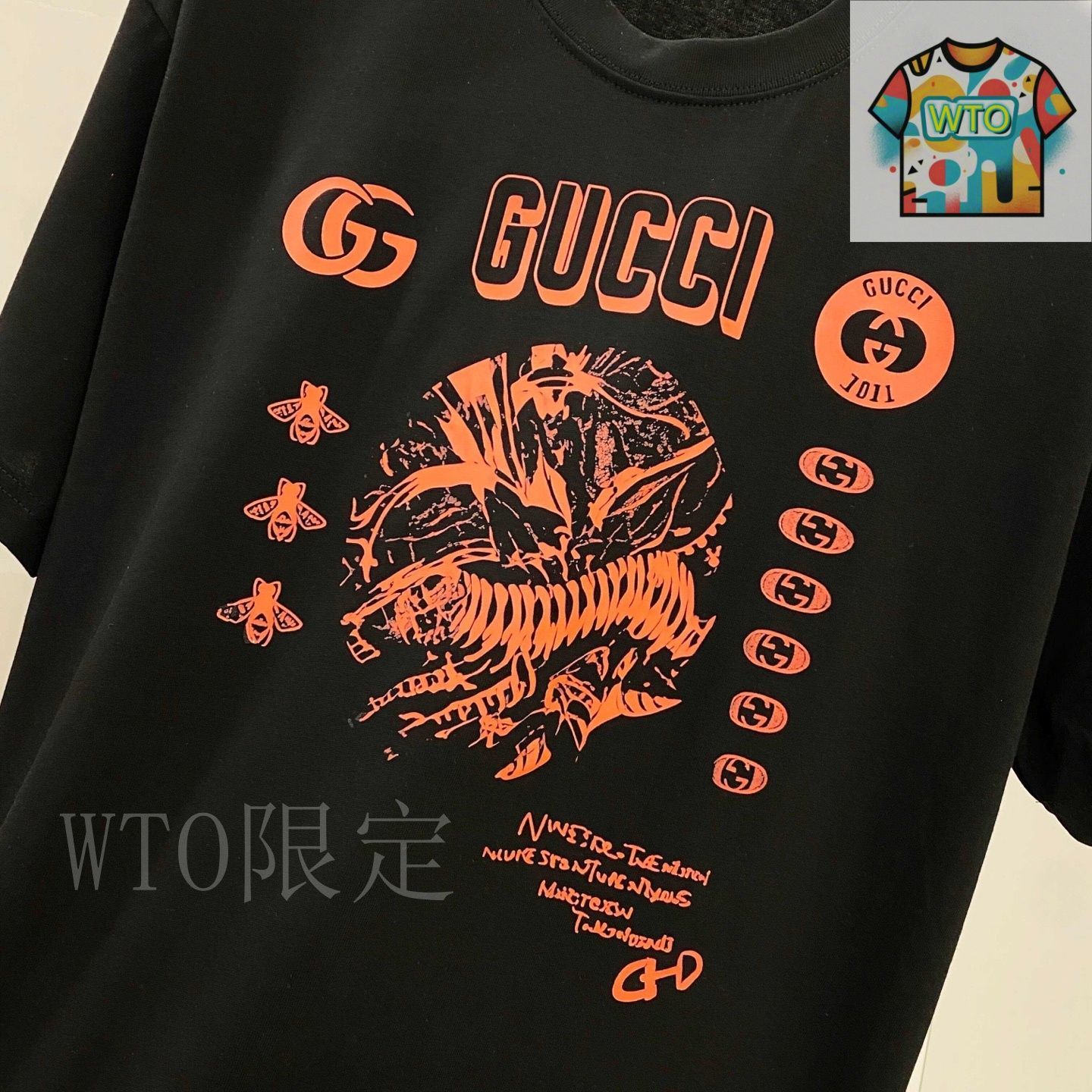 GUCCI グッチ　Tシャツ Oversize washed T-shirt with Gucci logo in white washed