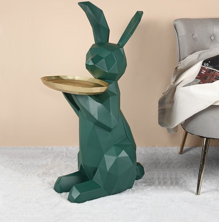 クリエイティブなウサギの収納トレイ 多機能大型ホームインテリアリビングテレビキャビネットソフト装飾品