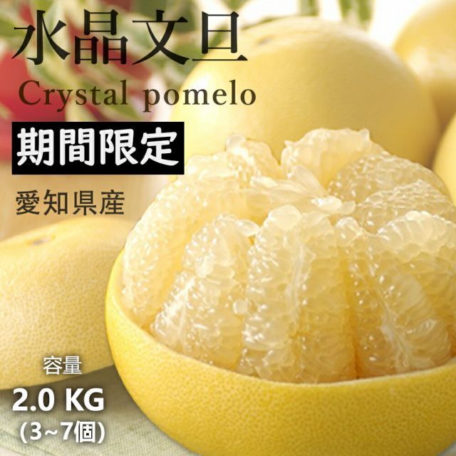 販売期間中 |愛知県産 水晶文旦 ぶんたん 贈呈品ランク 約2kg 3 7個 百貨店に陳列 厳選フルーツ ぽってりと愛らしい丸みで艶やかな果皮の水晶文旦 プレゼント 果物ギフト 品質管理 冷蔵3℃〜6℃管理 常温配送 期間 販売