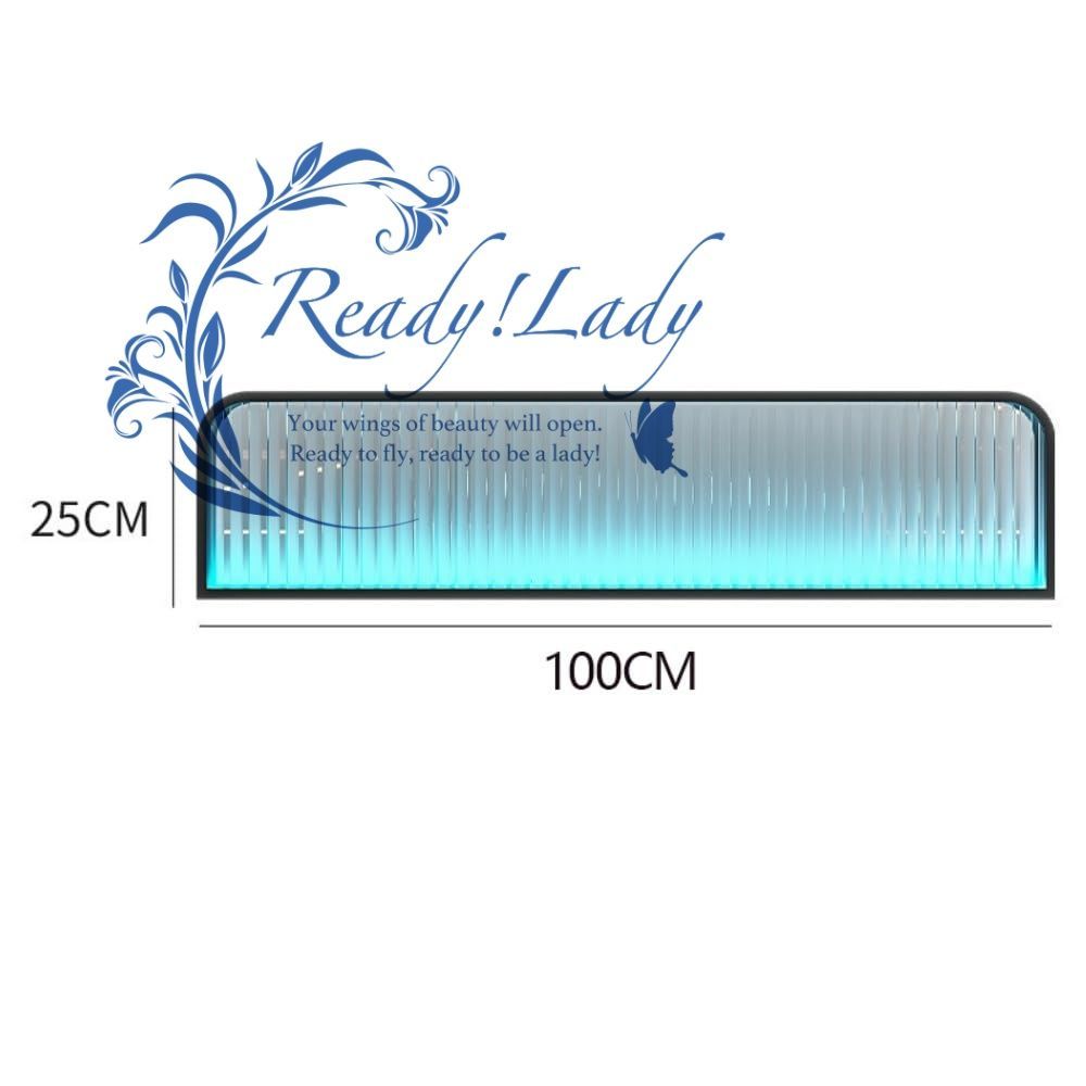 ローフェンスディバイダースクリーン ストライプガラスカウンタートップディバイダー