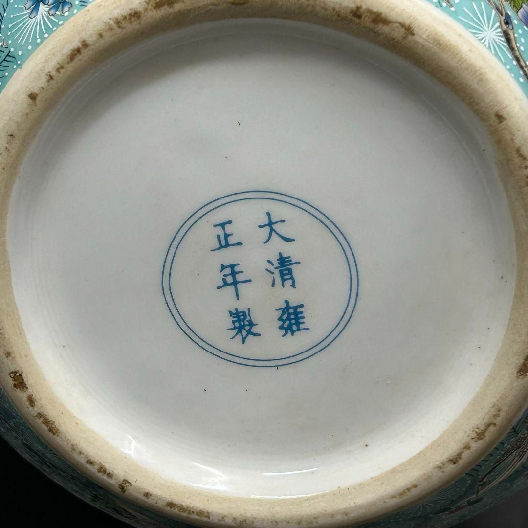 清康熙烏金釉本金手描き松鶴延年天球瓶 景徳鎮 陶磁器 装飾品現代工芸品美術品置物 清乾隆青花人物花鳥六方賞瓶 景徳鎮 陶磁器 装飾品 現代工芸品