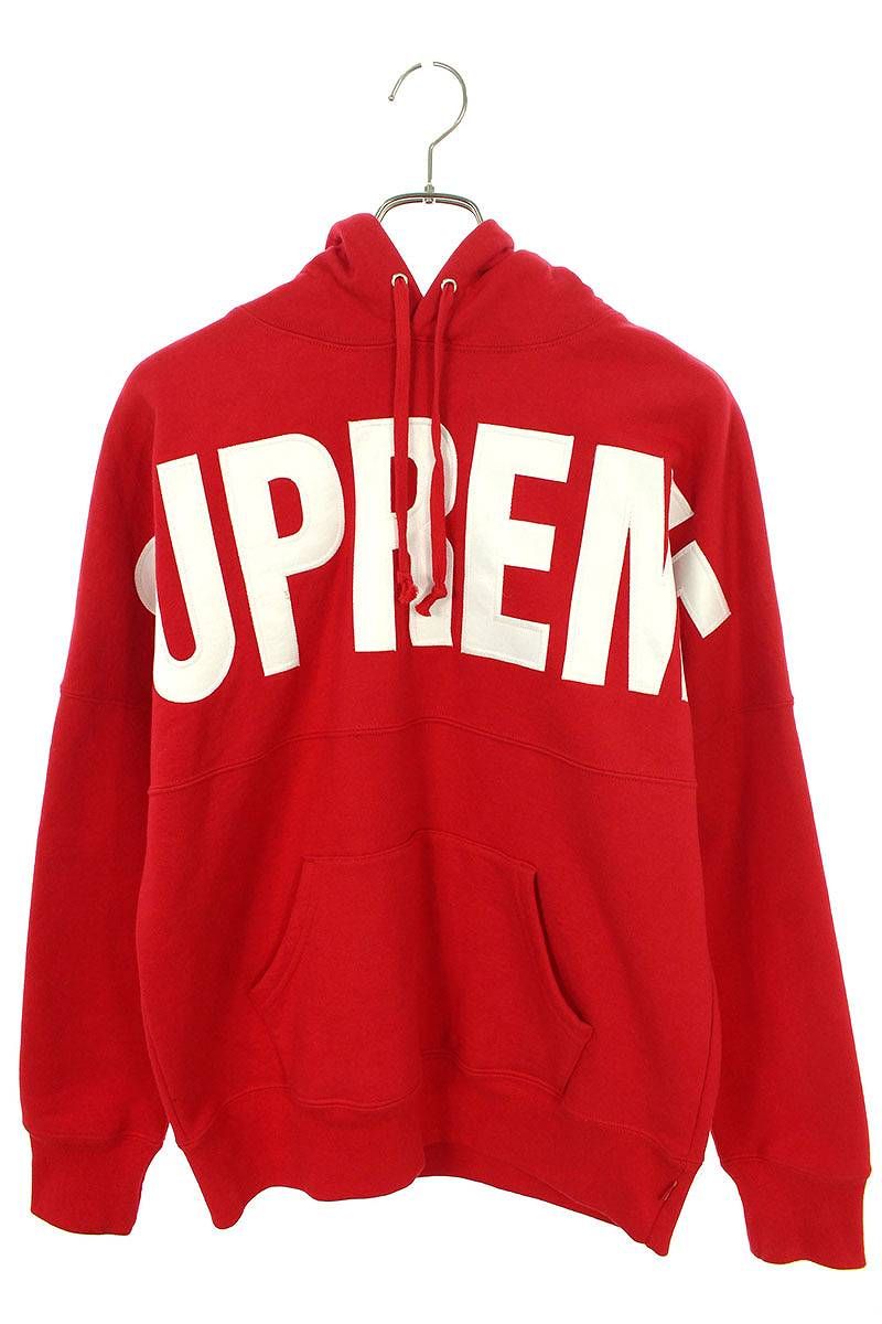 シュプリーム 14AW Banner Big Logo Hooded sweatshirt ビッグロゴプル