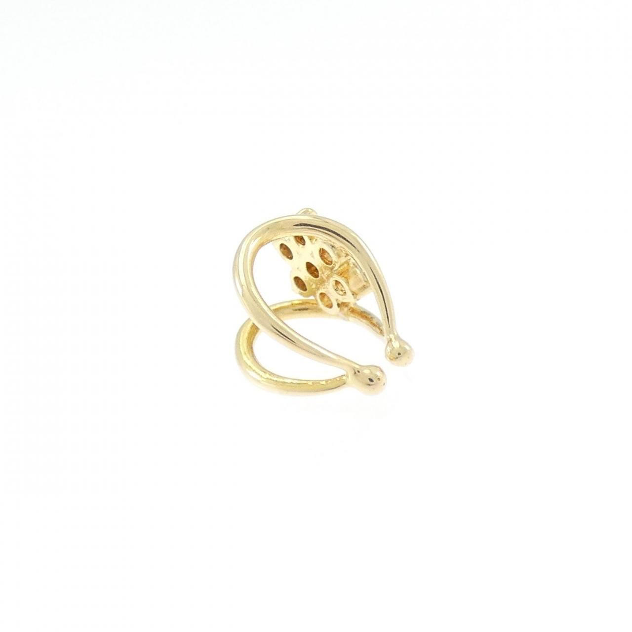 K18YG フラワー ダイヤモンド イヤーカフ 0.075CT 片耳 FORTGASGNV_COM_BR