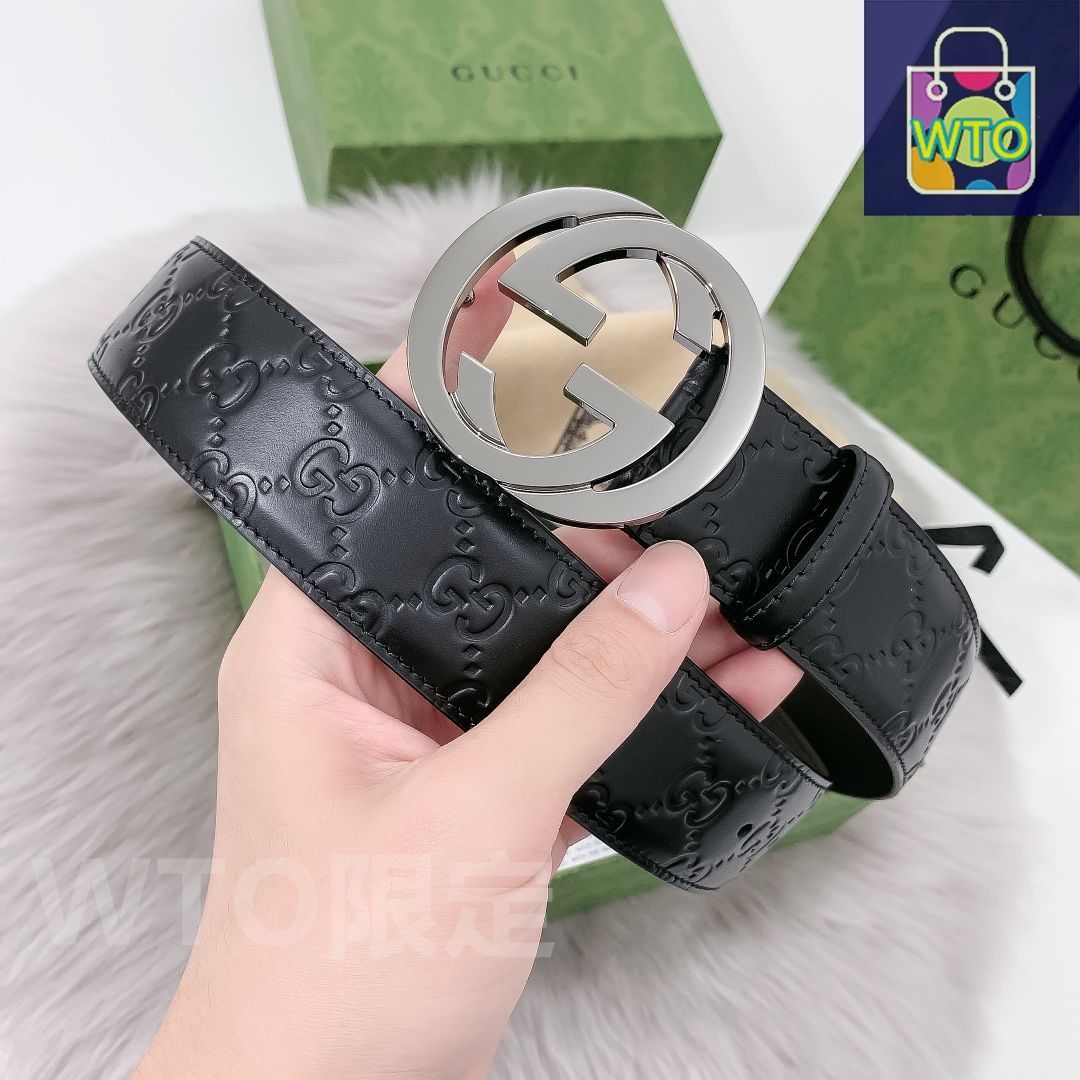 今日WTO】Gucci グッチ クラシックシリーズ ダブル G バックル