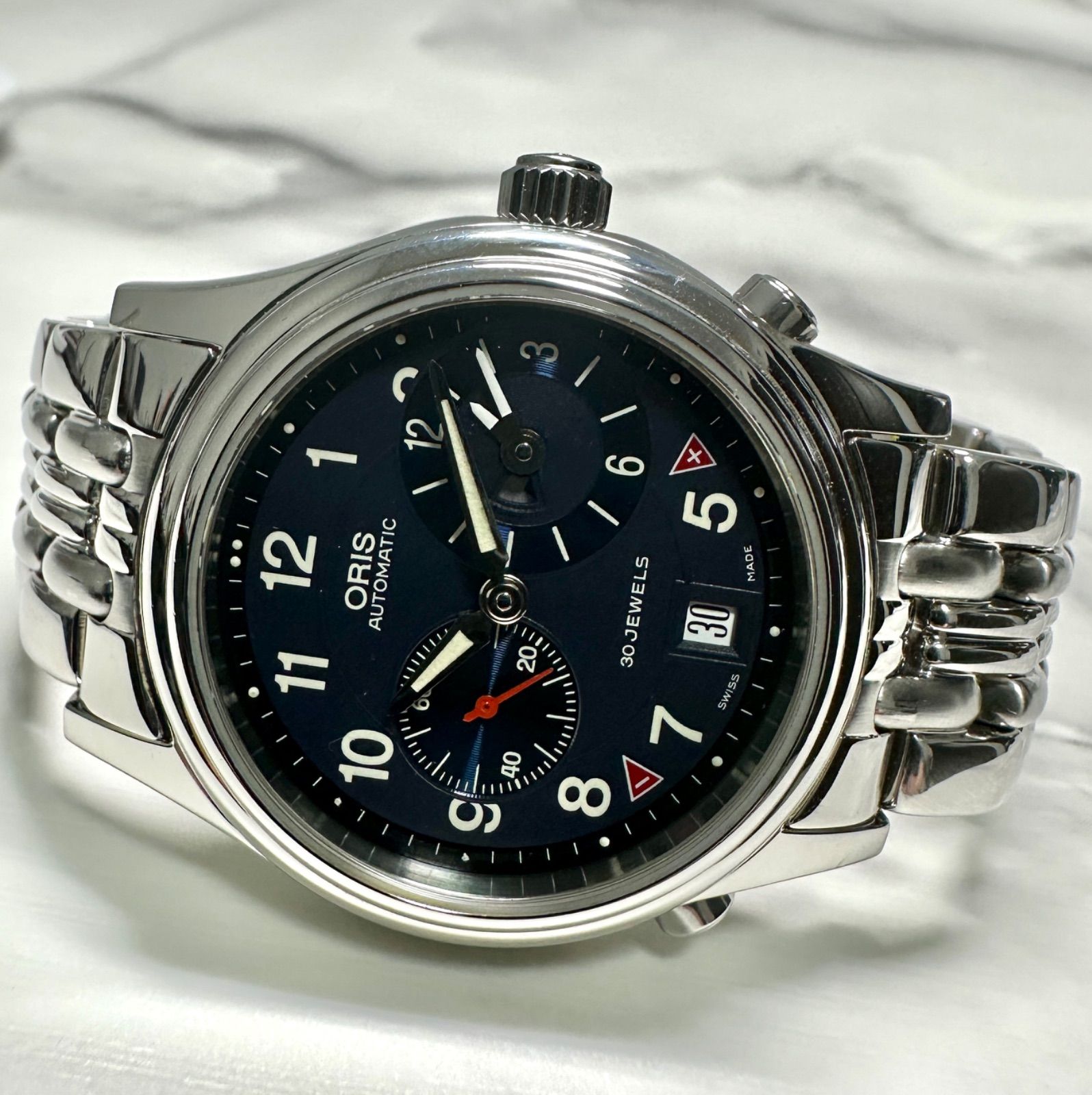 国際保証書付き ORIS オリス クラシック ワールドタイマー GMT 7485