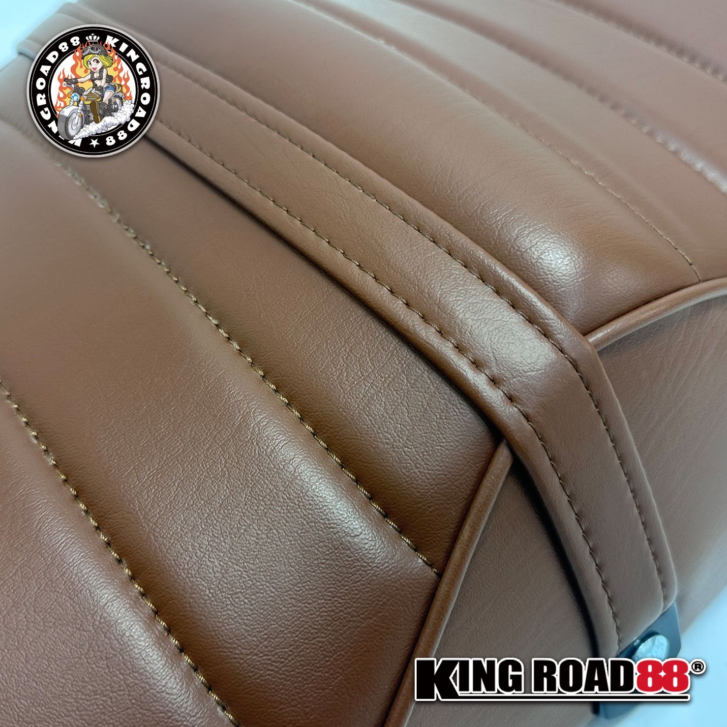 ゼファーX タックロールシート 茶色 あんこ抜き ゼファーχ ZR400C KingRoad88 タックロールシート あんこ抜き ブラウン