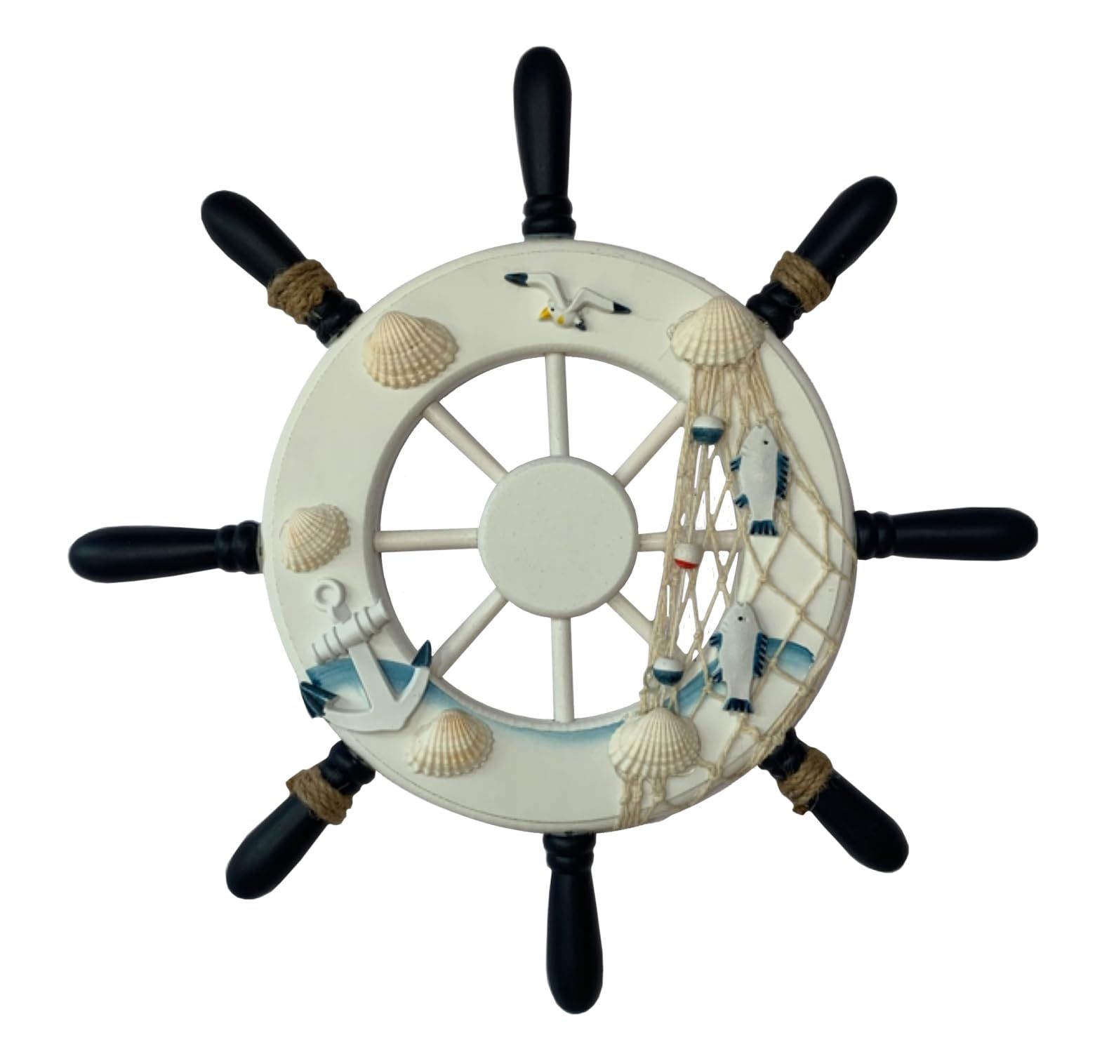 船舵 、操舵輪 木製ラット 舵輪 直径:約61cm ハンドル 操舵輪 船舶 船