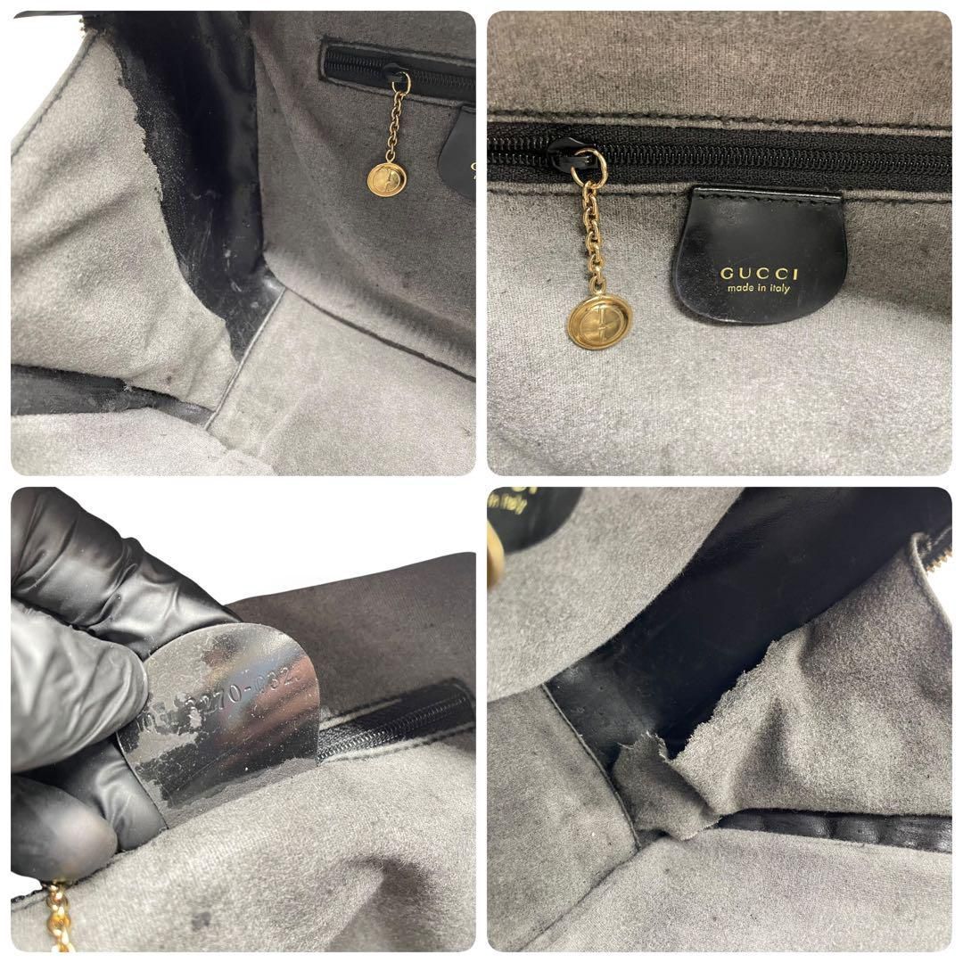 GUCCI オールドグッチ 2way ハンドバッグ パテントレザー バンブー GUCCI オールドグッチ 2way ハンドバッグ パテントレザー
