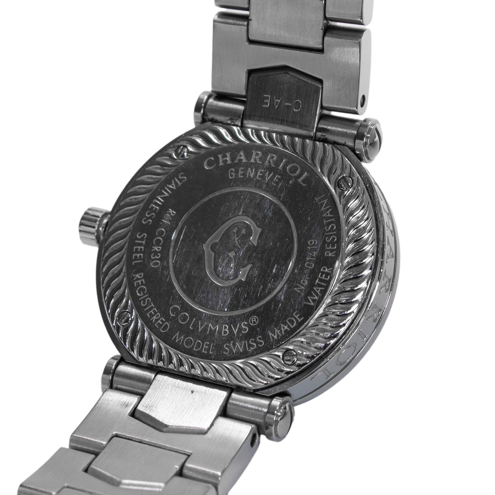 送料無料 シャリオール 腕時計 クォーツ レディース コロンブス 黒