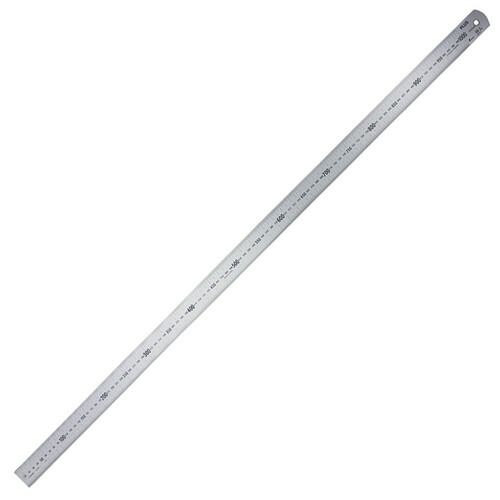 まとめ買い プラス 定規 ステンレス直尺 100cm 1.5mm厚 シルバー 3本セット