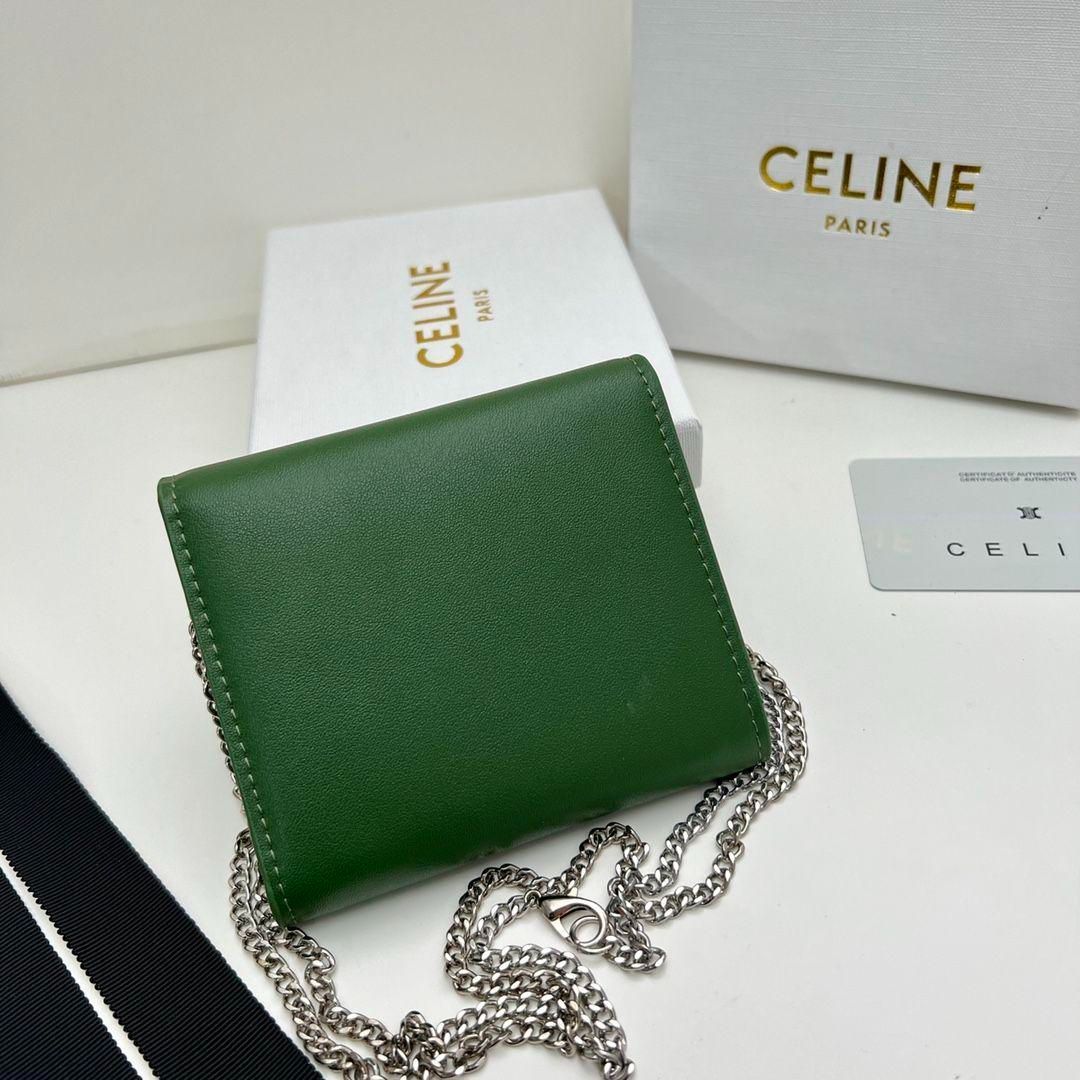 セリーヌ celine 財布 三つ折り財布 ライトグリーン - メルカリ