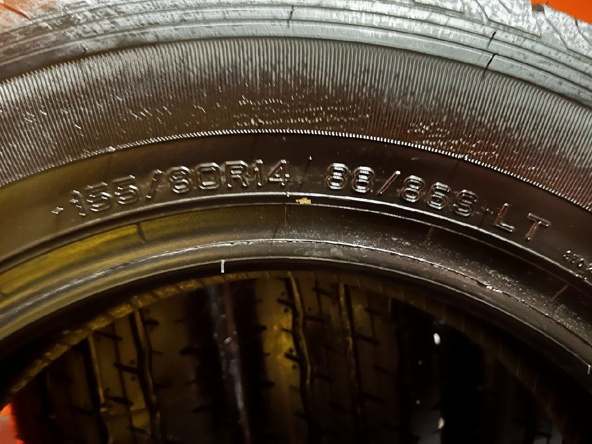 新車外し】DUNLOP SP175L 155/80R14 88/86S LT 14インチ 夏タイヤ 4本