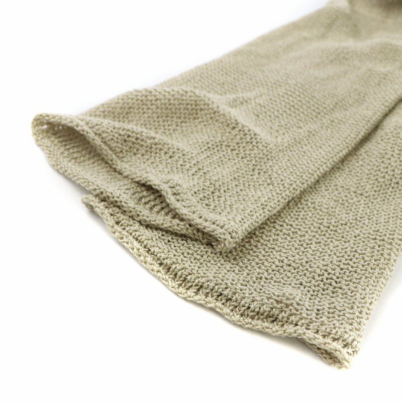 美品 ミラオーウェン リネン混 ニット ロングスカート 麻 レース編み ベージュ ミラオーウェン Mila Owen 24SS リネン混ローゲージシアーニット