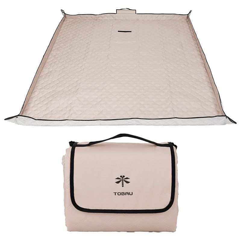 TOBAU] レジャーシート 厚手 フチ自立 200×200 140×145 大判 アルミ 防水 キルティング