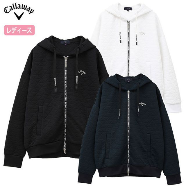 キャロウェイ キルトスウェットフルジップパーカー C24217206 レディース 2024秋冬モデル Callaway 日本正規品