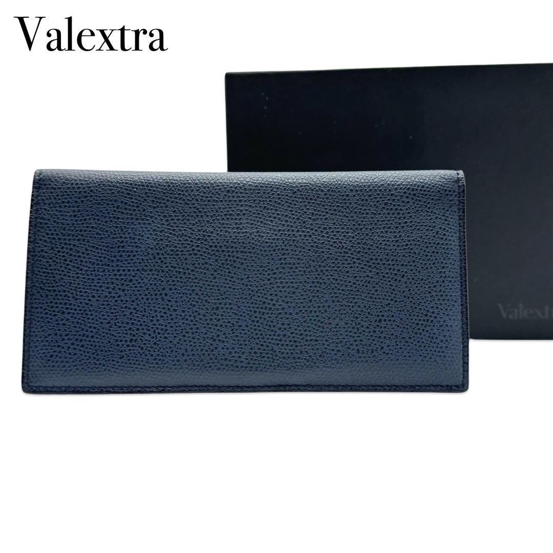 Valextra レザー 二つ折り財布 札入れ ダークブラウン ファッション