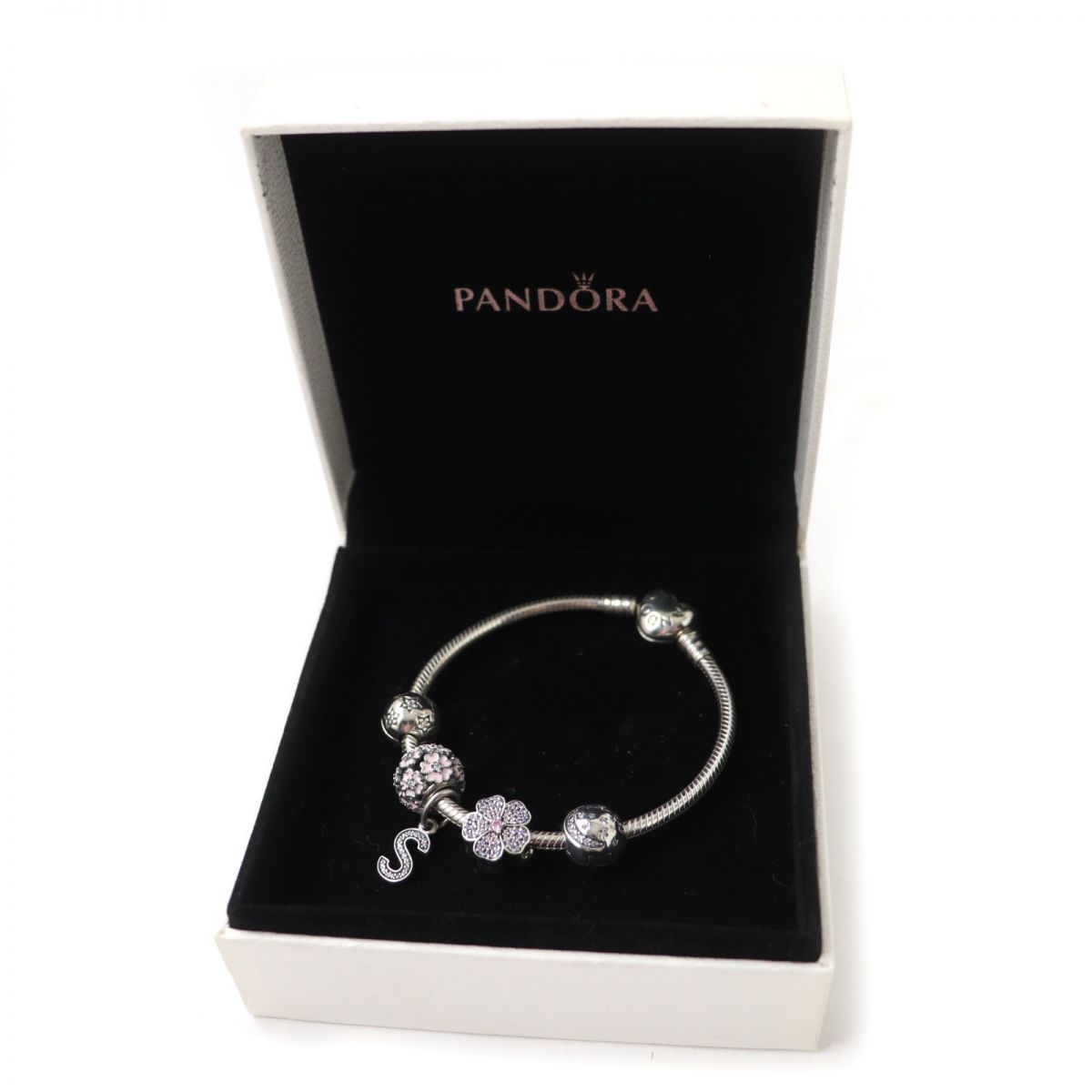 美品☆PANDORA パンドラ クリップ付 モーメント ハートチャーム