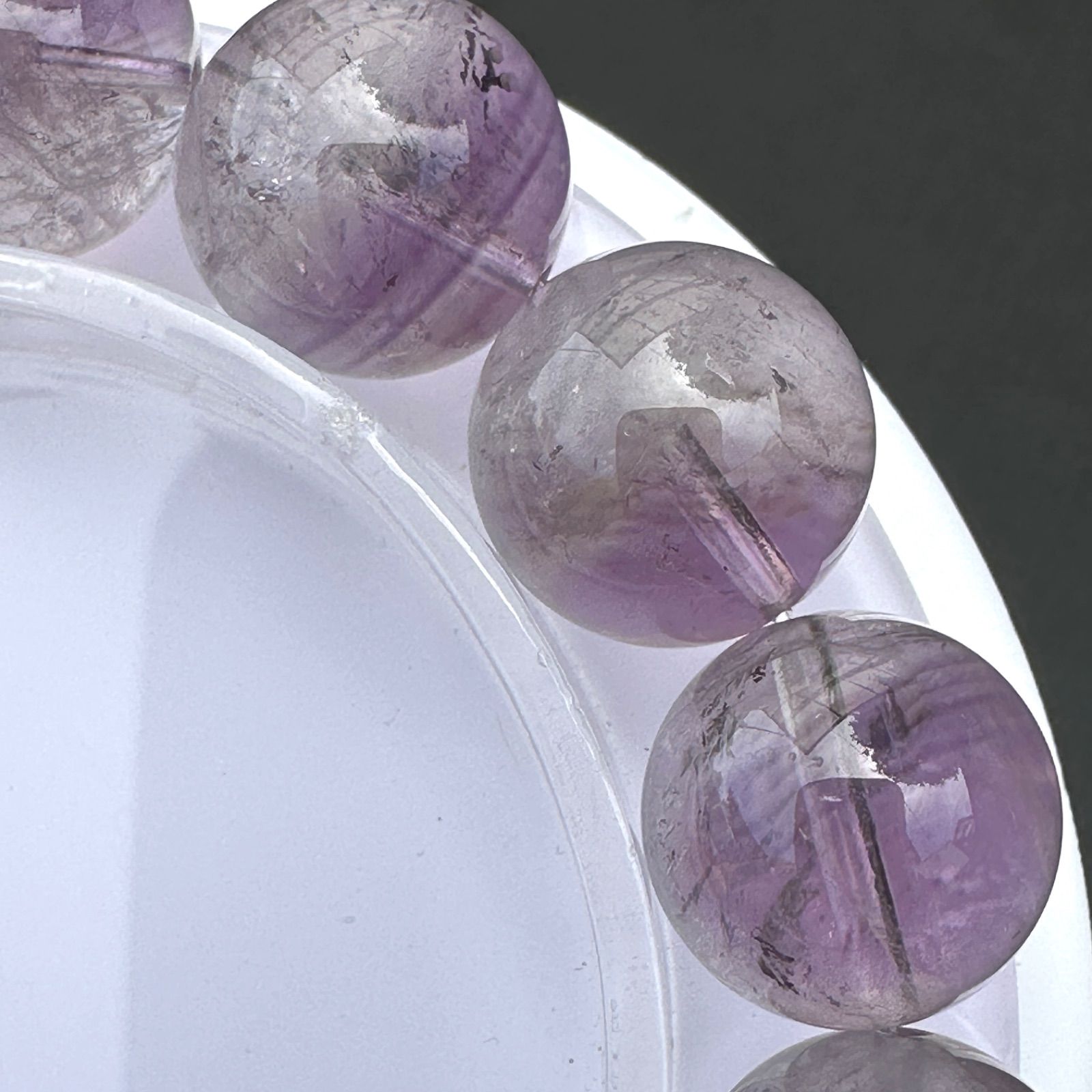 G1403 アメジストゾーンクォーツ 天然石 パワーストーン ブレスレット