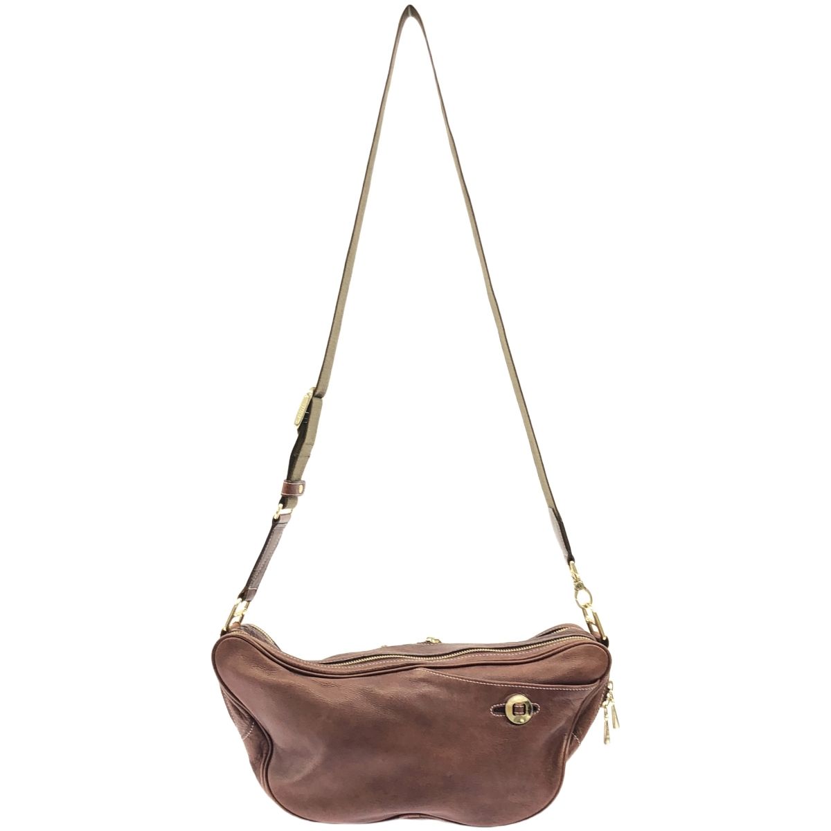 aniary アニアリ レザーボディバッグ ボルドー - - メルカリ